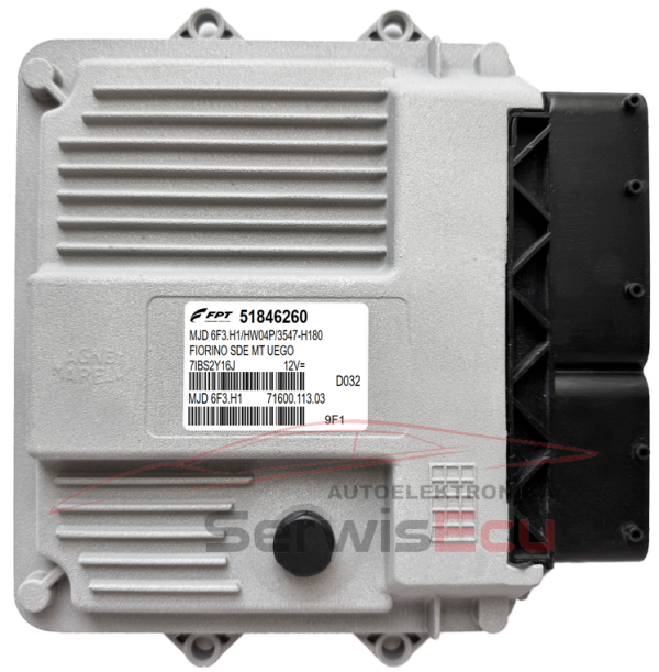 ECU FIAT FIORINO QUBO 1.3 JTD 51846260 MJD6F3.H1