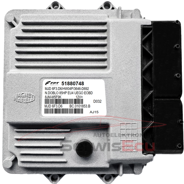 ECU FIAT DOBLO 1.3JTD 51880748 MJD6F3.D6 MAGNETI MARELLI