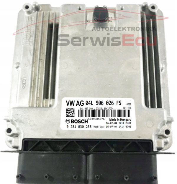 ECU AUDI A4 B9 2.0 04L906026FS 0281030258 EDC17C74