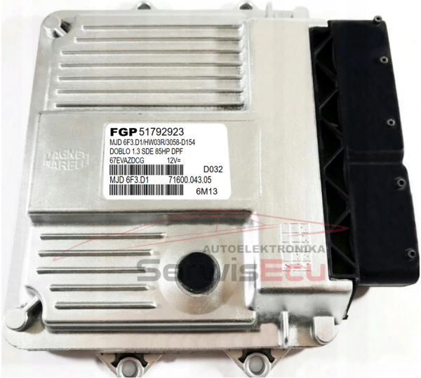 ECU FIAT DOBLO 1.3 JTD MAGNETI MARELLI 51792923 MJD6F3.D1