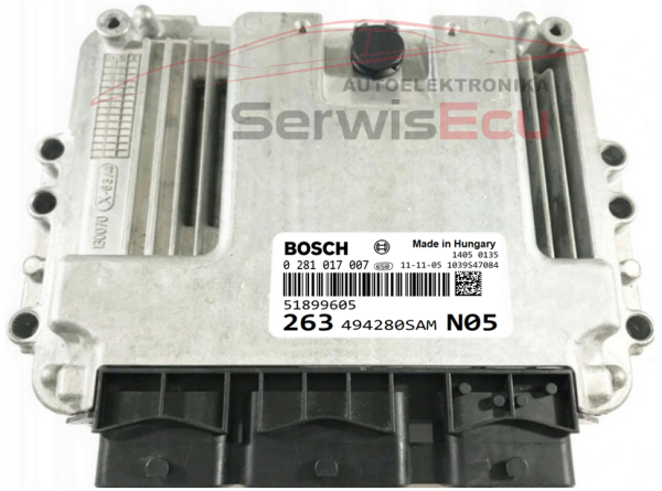 ECU FIAT DOBLO 1.6JTD 51899605 0281017007 BOSCH