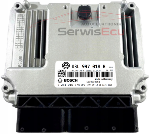 ECU VOLKSWAGEN PASSAT 2.0 EDC17C46 03L997018B 0281016374