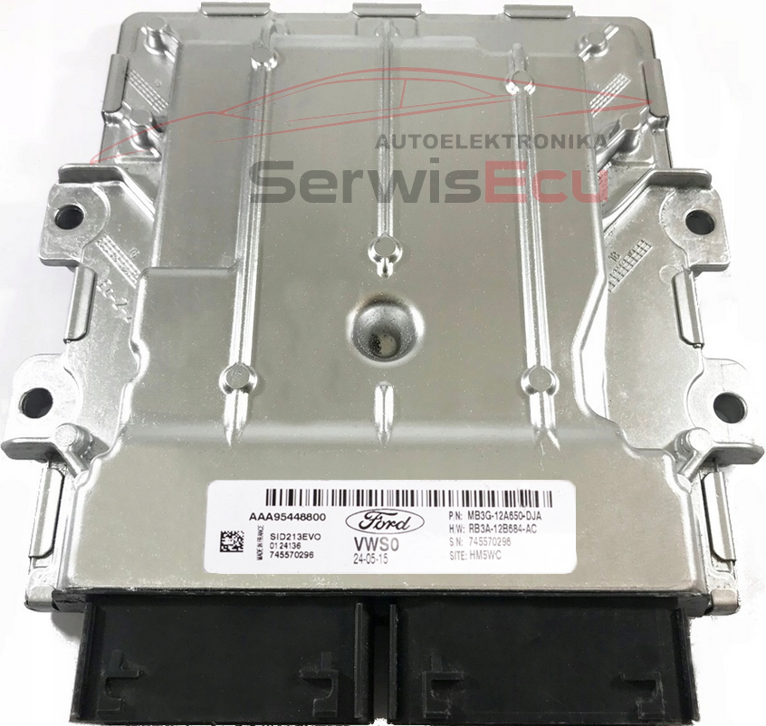 ECU FORD RANGER AAA95448800 VWS0 SID213EVO MB3G-12A650-DJA RB3A-12B684-AC